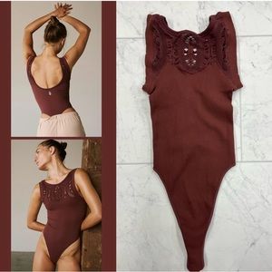 Free People Crochet My Way Leotard